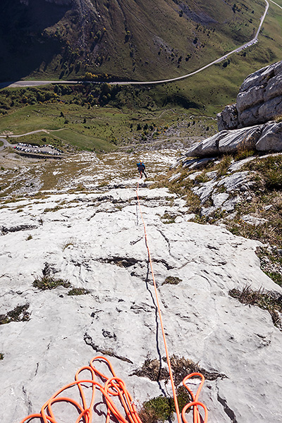 photo montagne alpes escalade grande voie aravis grand bornand col colombiere jallouvre miss