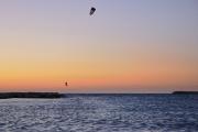 Kitesurf au couchant