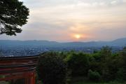 Fushimi-Inari et coucher de soleil sur la ville