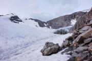 Glacier des Evettes, au pied de la Muraille d'Italie