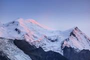 Dernières lueurs sur le Mont Blanc depuis Chamonix