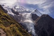 Mont Blanc et glacier de Taconnaz