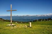 Croix de l'Alpe et borne frontière