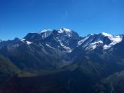 Au sommet, vue sur le massif du Mont-Blanc