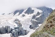 Alpinistes au pied du glacier de la Pilatte