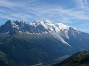 Le massif du Mont-Blanc vu depuis le Lac Blanc